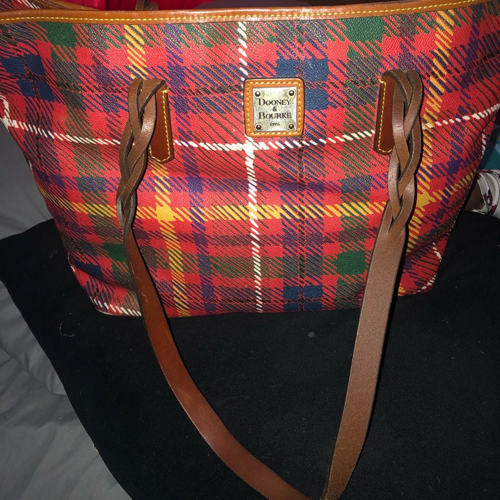 Dooney & Bourke Red Plaid Tote